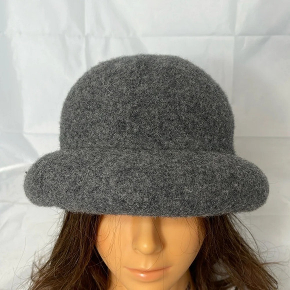 PRINCIPLES Grey Wool Felt Hat Stuffed Rim Classic One Size Fits Most - Picture 2 of 8